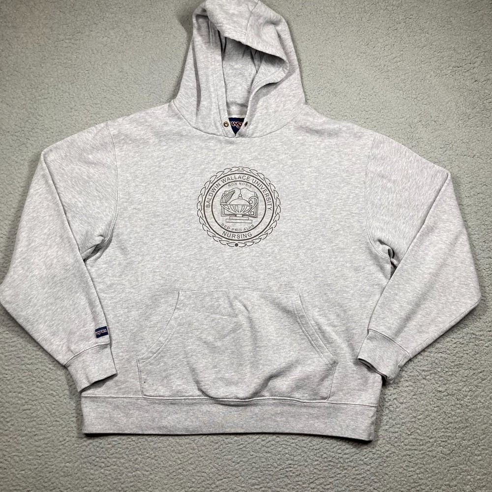 Baldwin Wallace University Nursing Hoodie Adult Large Gray Pullover Sweatshirt